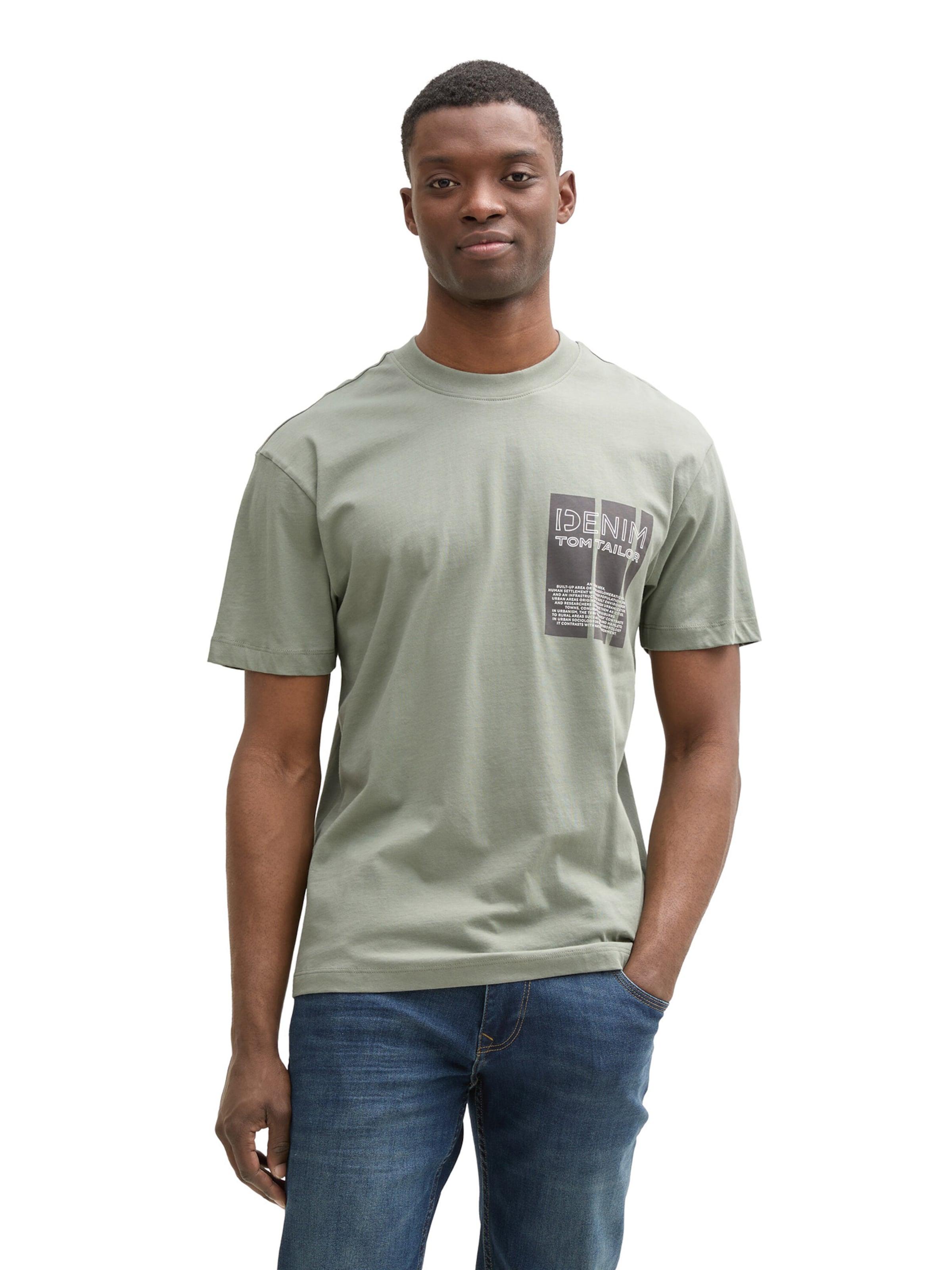 TOM TAILOR DENIM Shirt in Grijs: voorkant