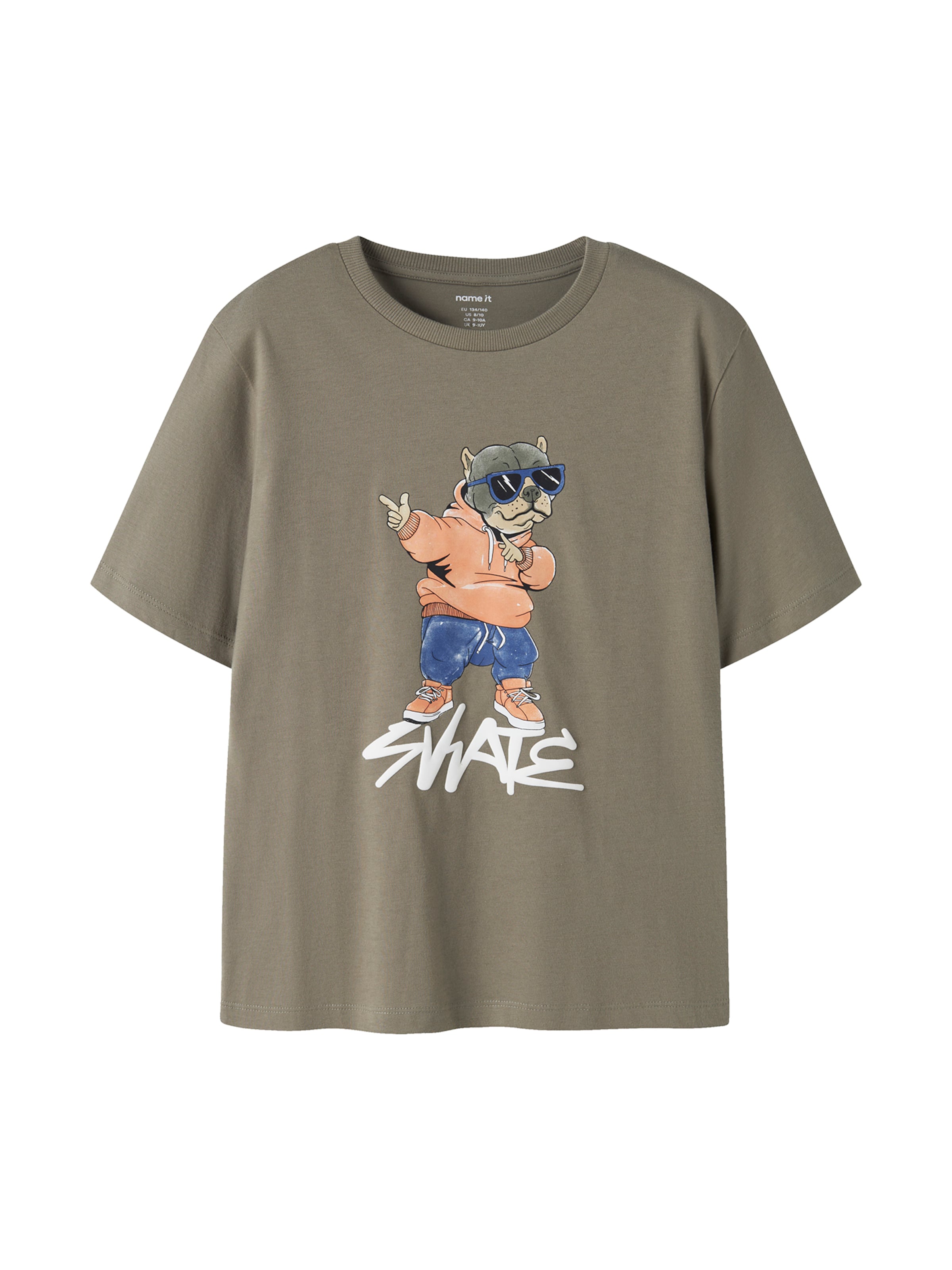 NAME IT T-Shirt 'NKMNAEL' en 122-128 en bleu foncé / umbra / menthe / jade, Vue avec produit