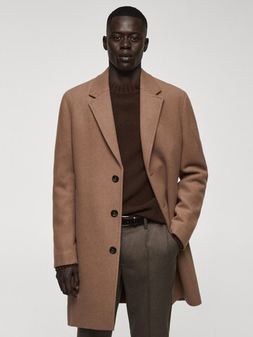 MANGO MAN Between-Seasons Coat 'Haki' in Brown: front
