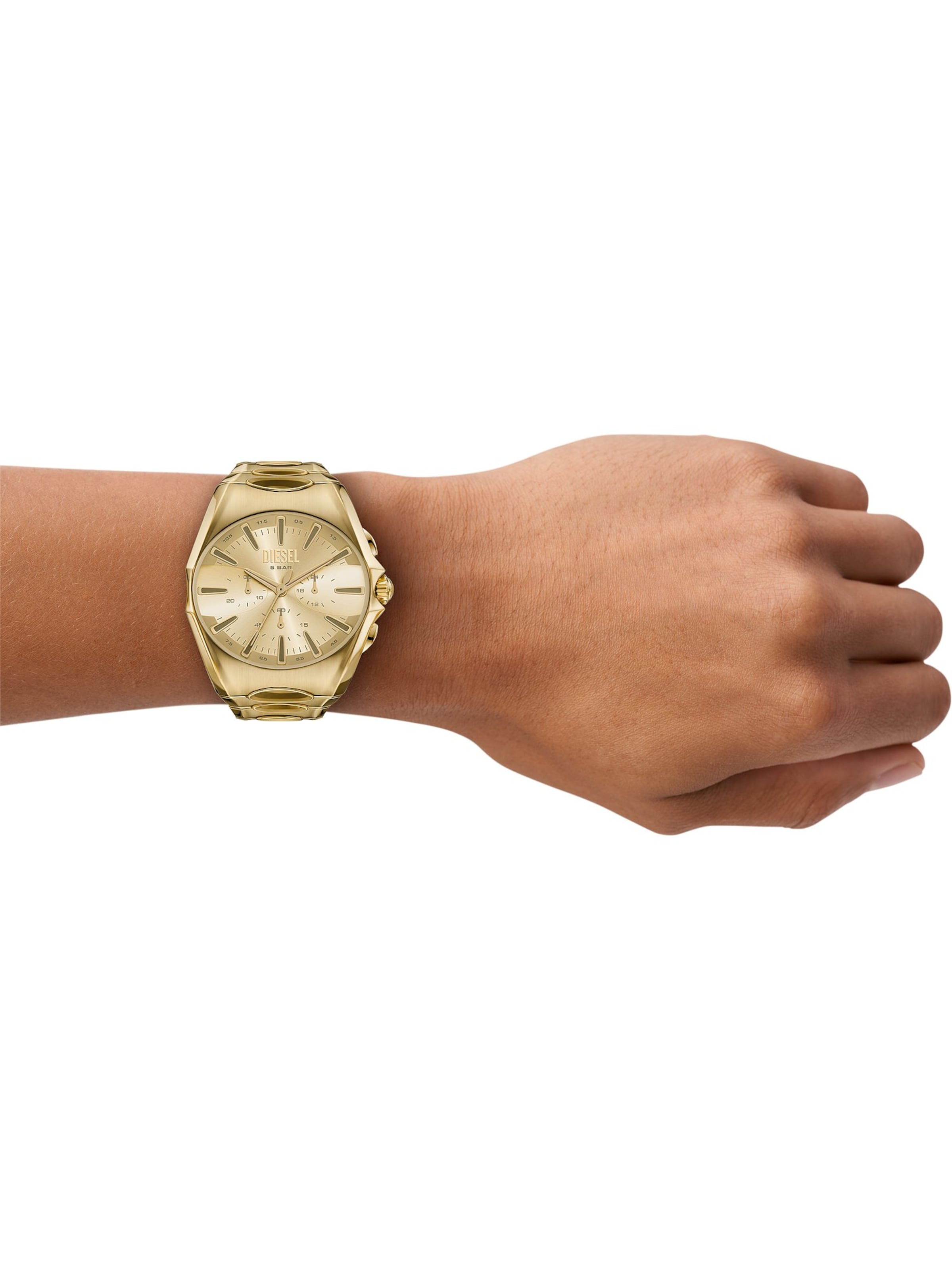 DIESEL Uhr 'CURVE' in Gold: Vorderseite