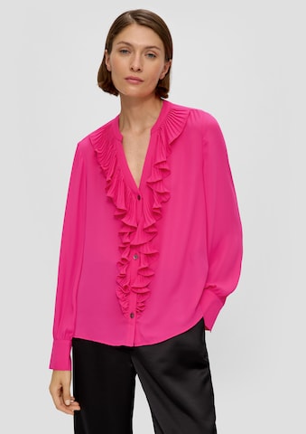 Camicia da donna di s.Oliver BLACK LABEL in rosa: frontale