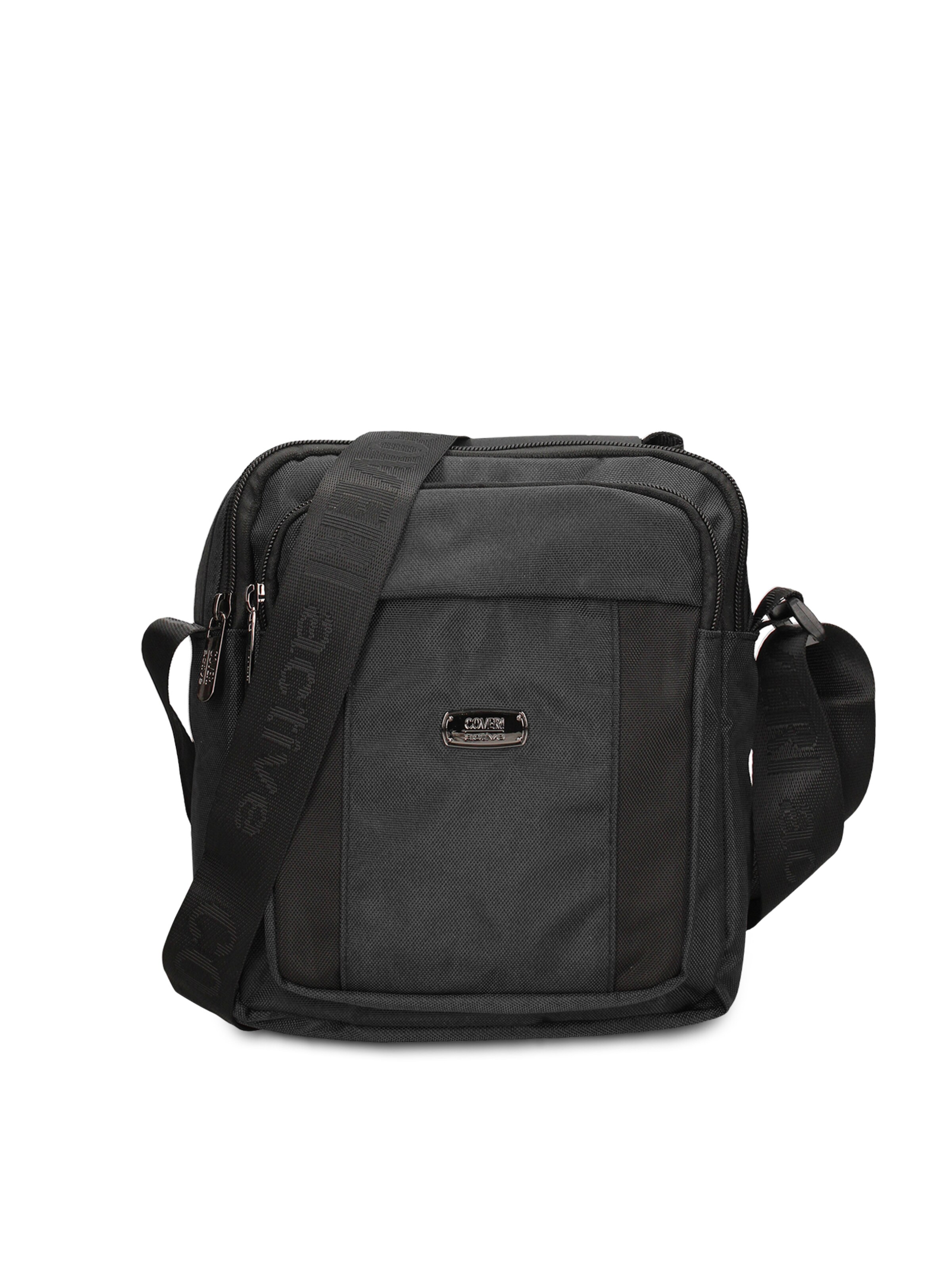 Borsa a tracolla 'Borsa a Tracolla Uomo Vegan Leather con Zip' di Coveri Collection in nero