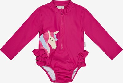 STERNTALER Badeanzug in 80 in beige / pastellblau / pink, Produktansicht
