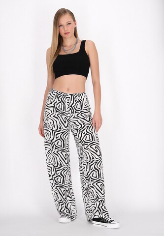 myMo ROCKS Wide leg Trousers in White