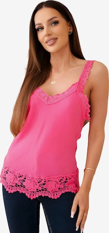Lumera Bluse 'Effleurement' in Pink: Vorderseite