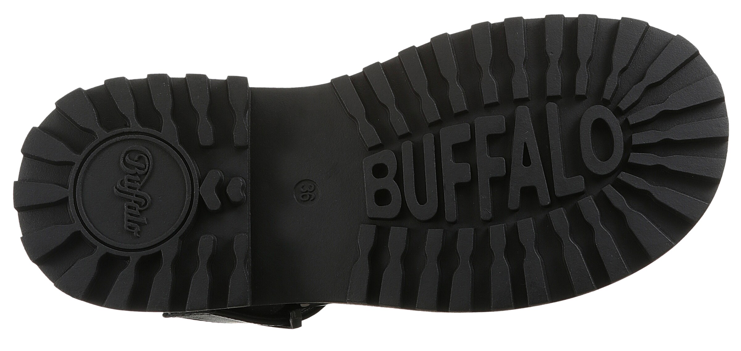 BUFFALO - Sandália 'Pluto Jojo' em preto