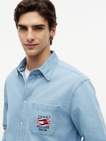 TOMMY HILFIGER Regular Fit Hemd in Blau