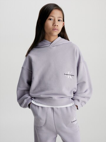 Calvin Klein Jeans Mikina 'MONOGRAM' – fialová: přední strana