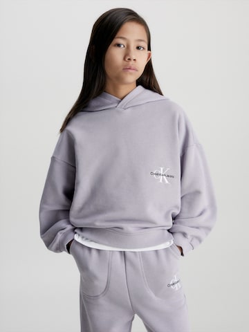 Sweat-shirt 'MONOGRAM' Calvin Klein Jeans en violet : devant