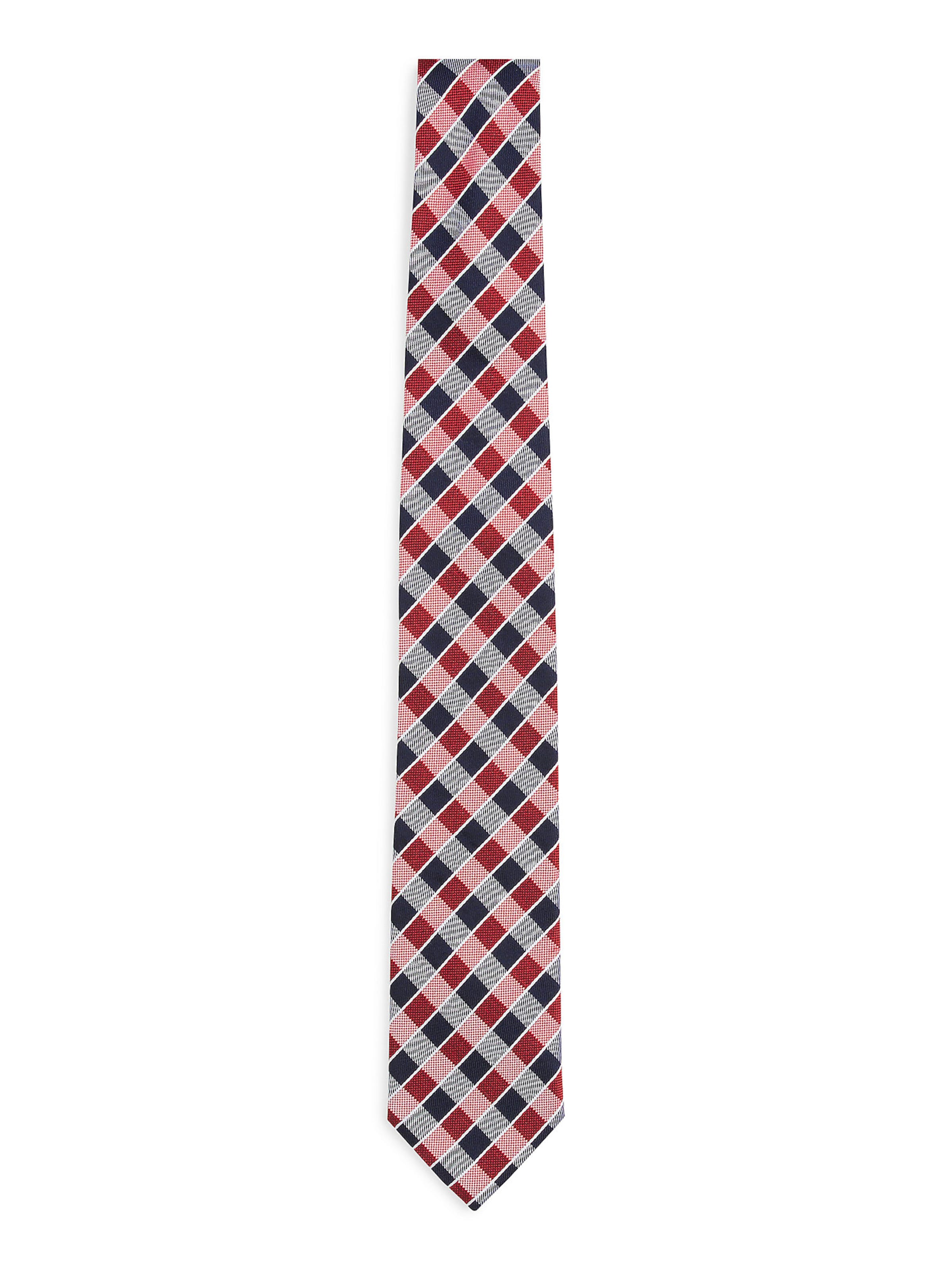 TOMMY HILFIGER Tie in Dark blue / Cranberry / White, Item view