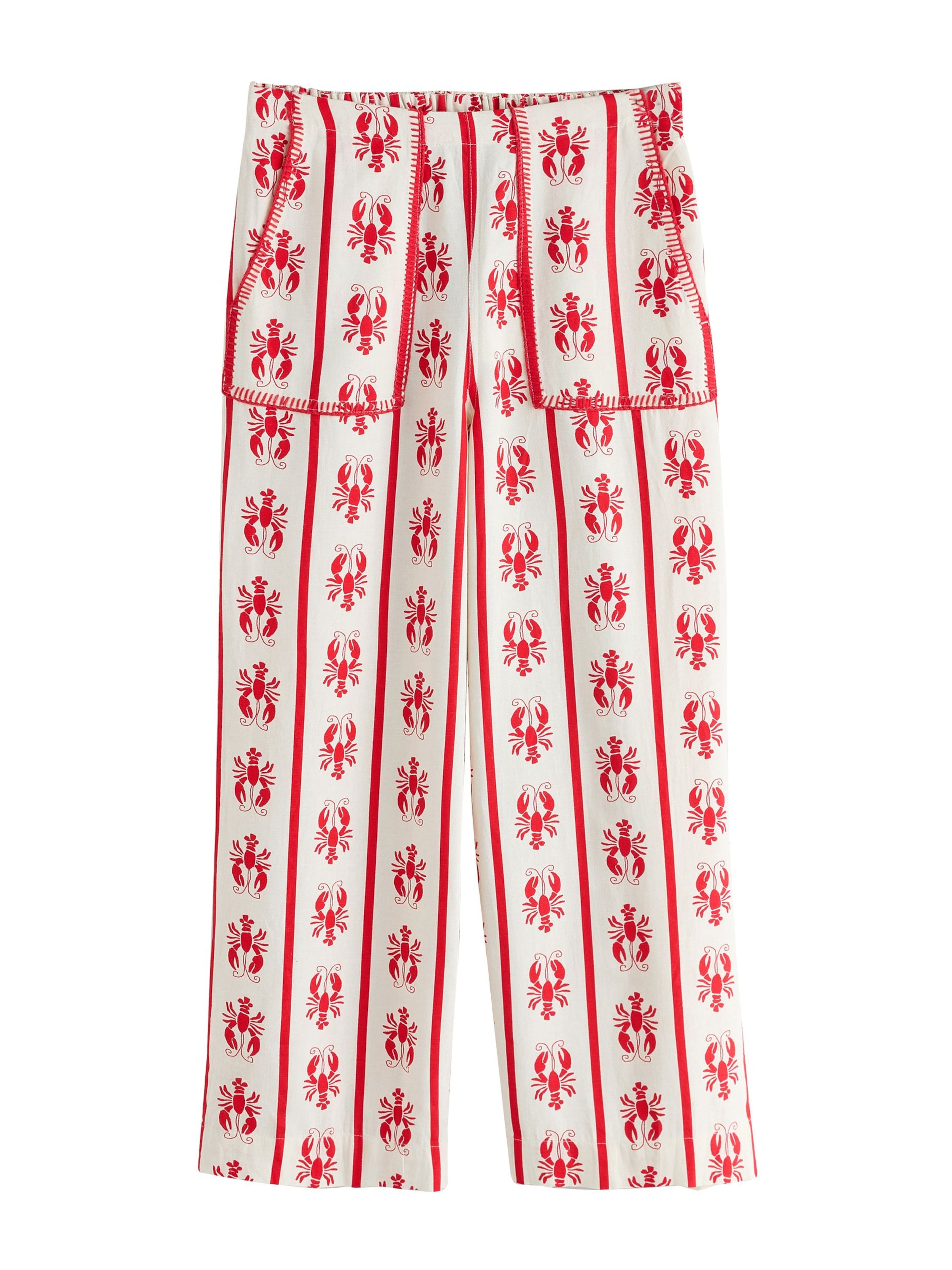 Pantaloni Next di colore rosso / bianco, Visualizzazione prodotti