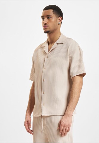 DEF Regular Fit Hemd 'Porto' in Beige: Vorderseite