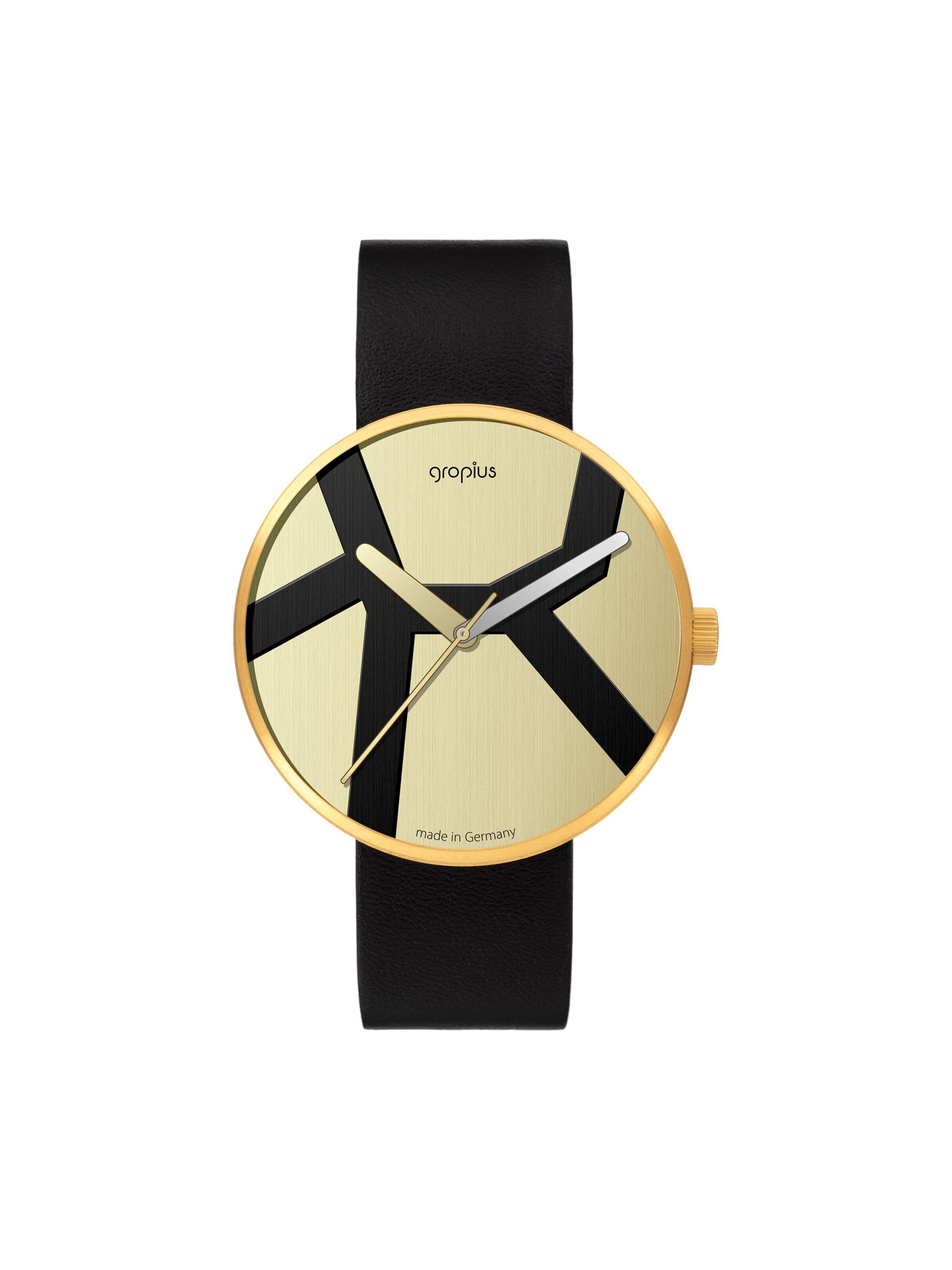 WALTER GROPIUS Analog Watch 'MOVE DELUXE' in Gold: front