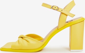 CESARE GASPARI Sandals in Yellow: front