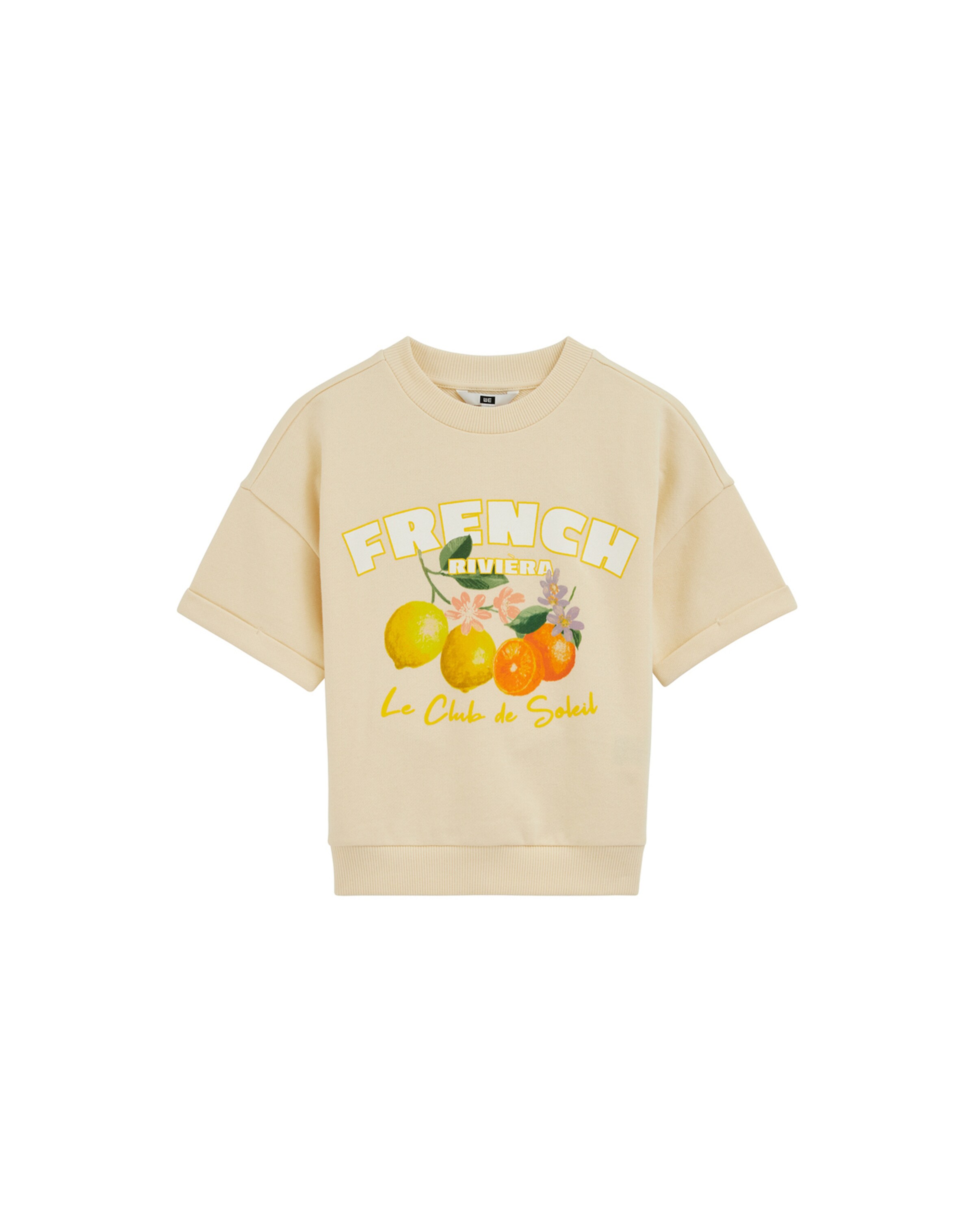 Bluză de molton de la WE Fashion pe galben: față