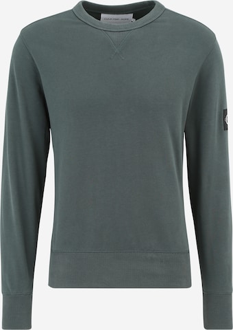 Calvin Klein Jeans Sweatshirt in Groen: voorkant