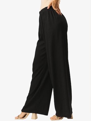 GINI LONDON Wide Leg Hose in Schwarz