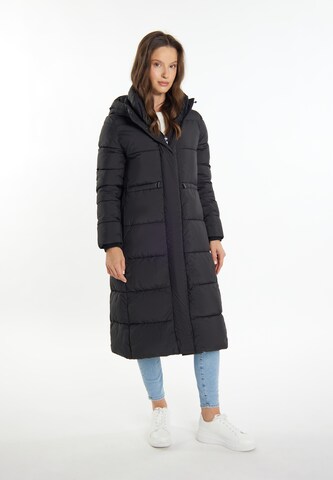 usha BLUE LABEL Winter Coat 'Fenia' in Black: front