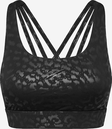 Plein Sport - Top deportivo 'Leopard' en negro: frente