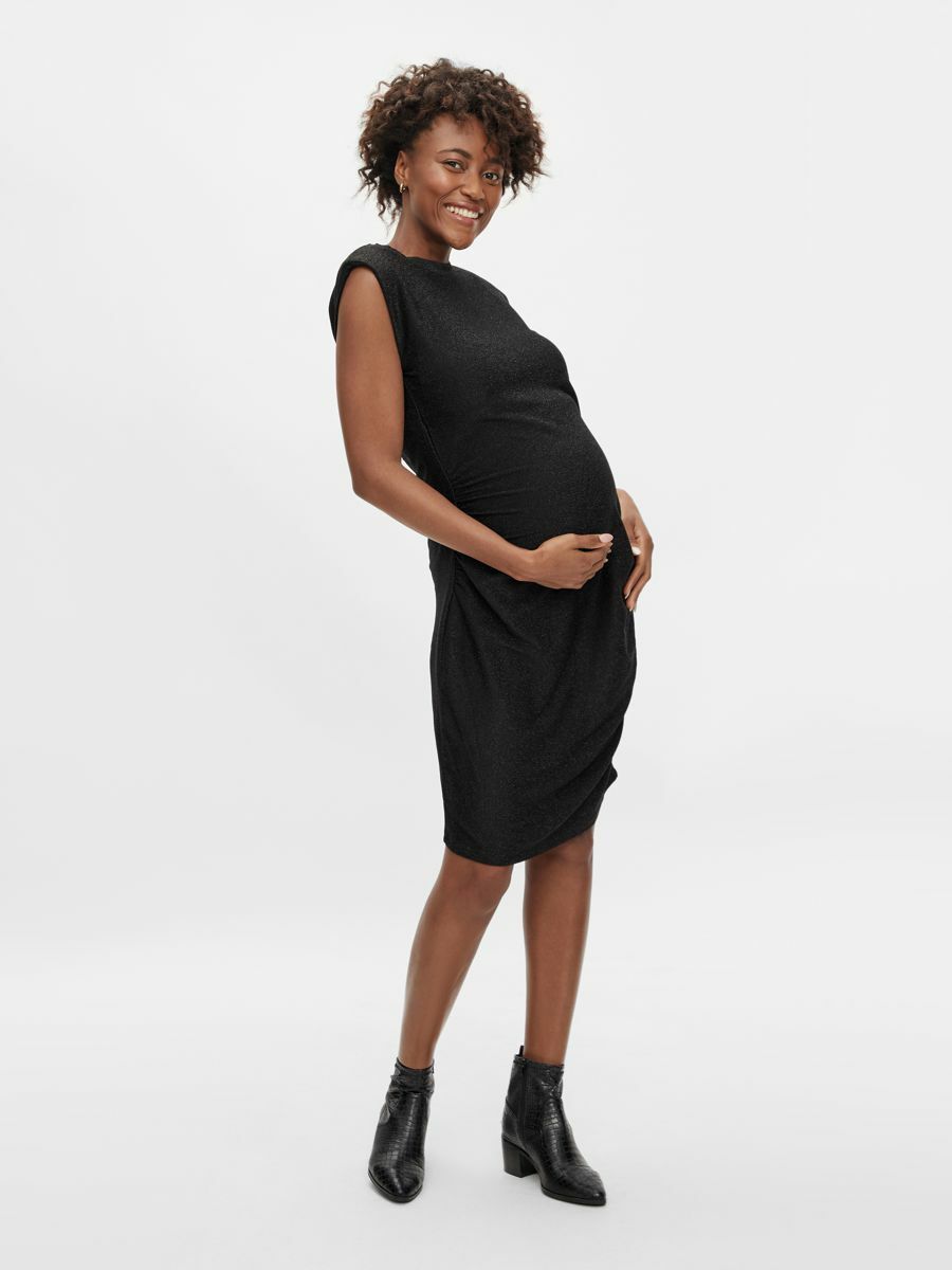 Odzież 7Ed0k Pieces Maternity Sukienka w kolorze Czarnym 