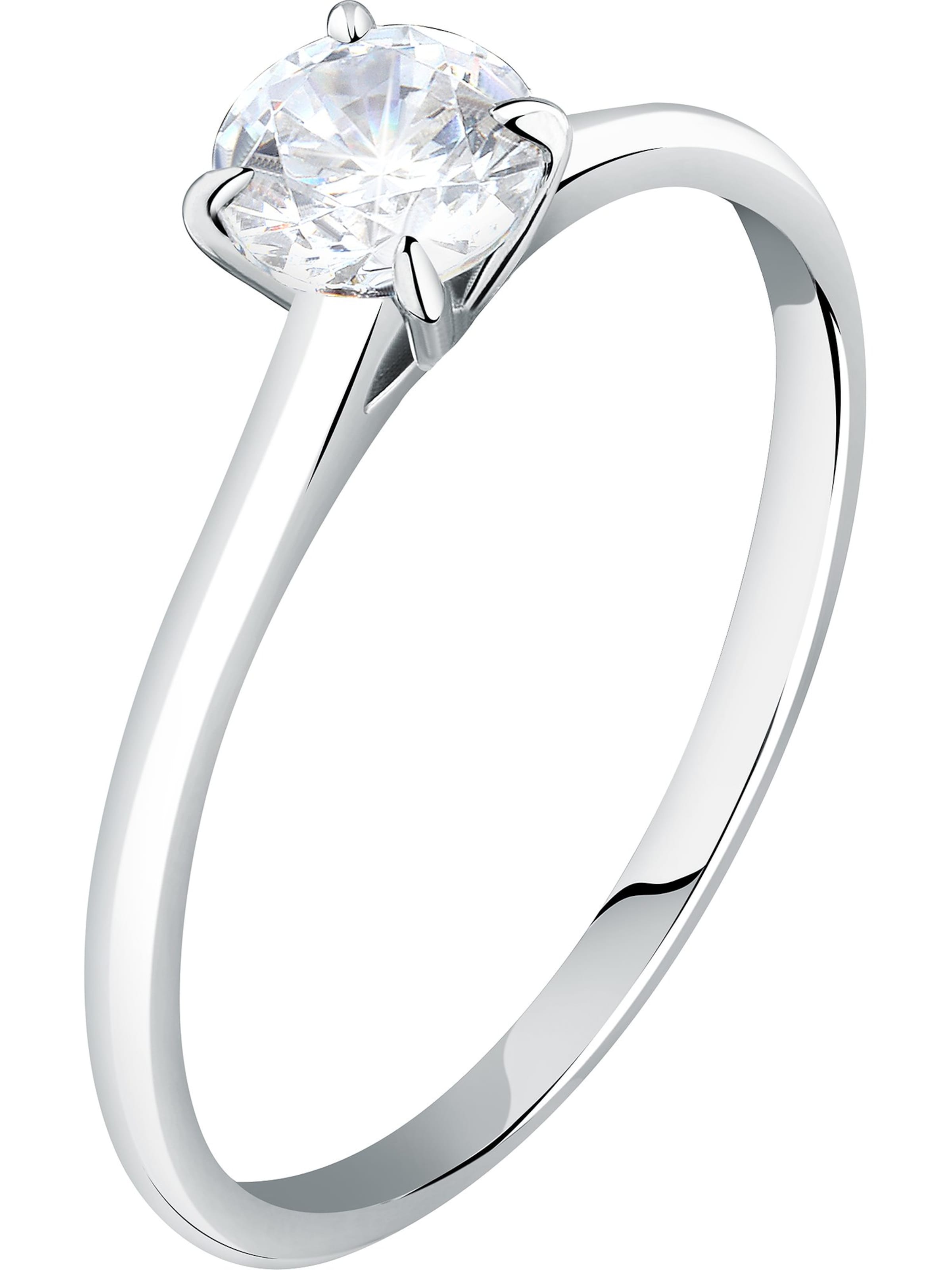 Live Diamond Ring in Silver: front