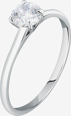 Live Diamond Ring in Silver: front