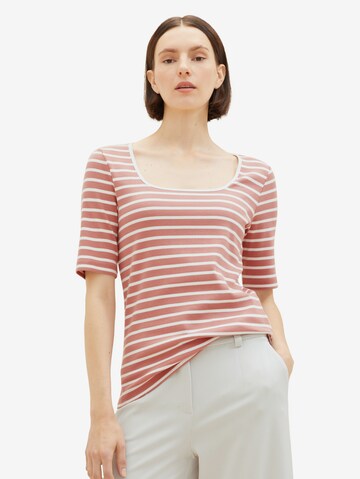 T-shirt TOM TAILOR en rose : devant