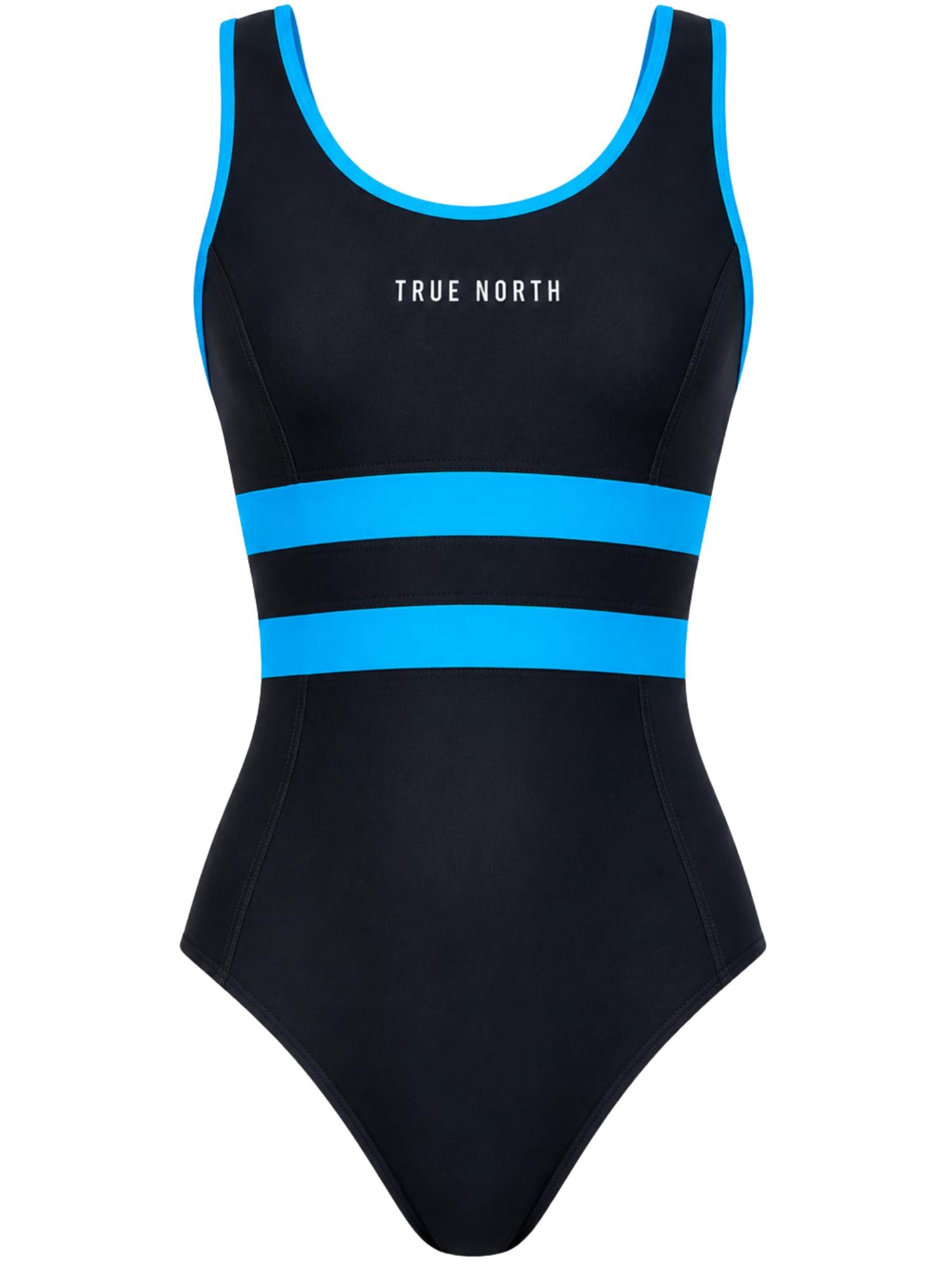True North Classic Active Swimsuit 'Damen Sport-Badeanzug – Nachhaltig, ECONYL® Recycled, Made in EU, Schnelltrocknend' in Black: front