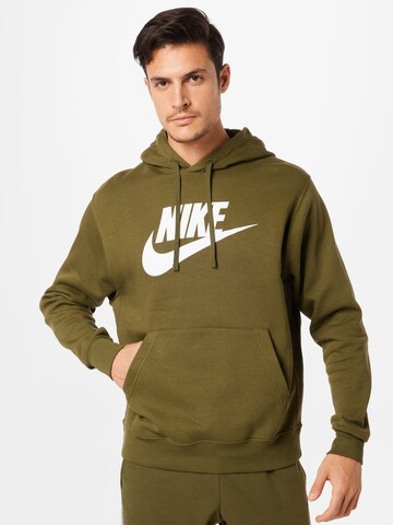 Nike Sportswear Средняя посадка Свитшот 'Club Fleece' в Зеленый: спереди