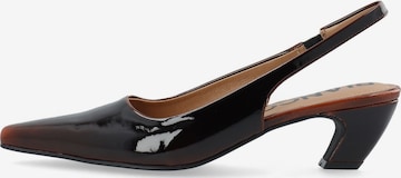 Décolleté sling 'Baley' di Bianco in marrone: frontale