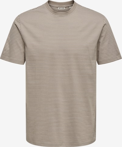 Marškinėliai 'ONSFred' iš Only & Sons, spalva – rusvai pilka / balta, Prekių apžvalga