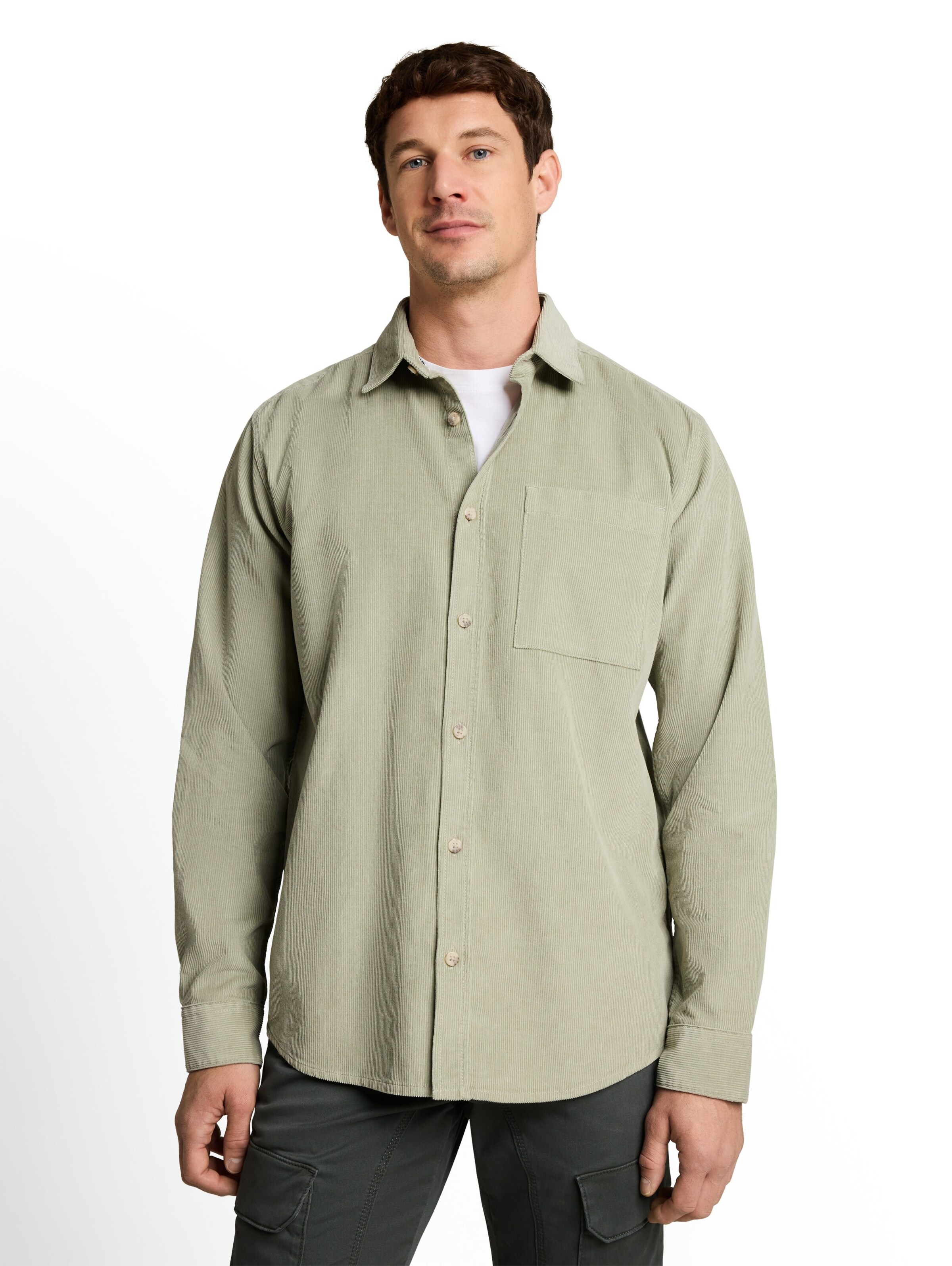 TOM TAILOR Regular fit Overhemd in Groen: voorkant