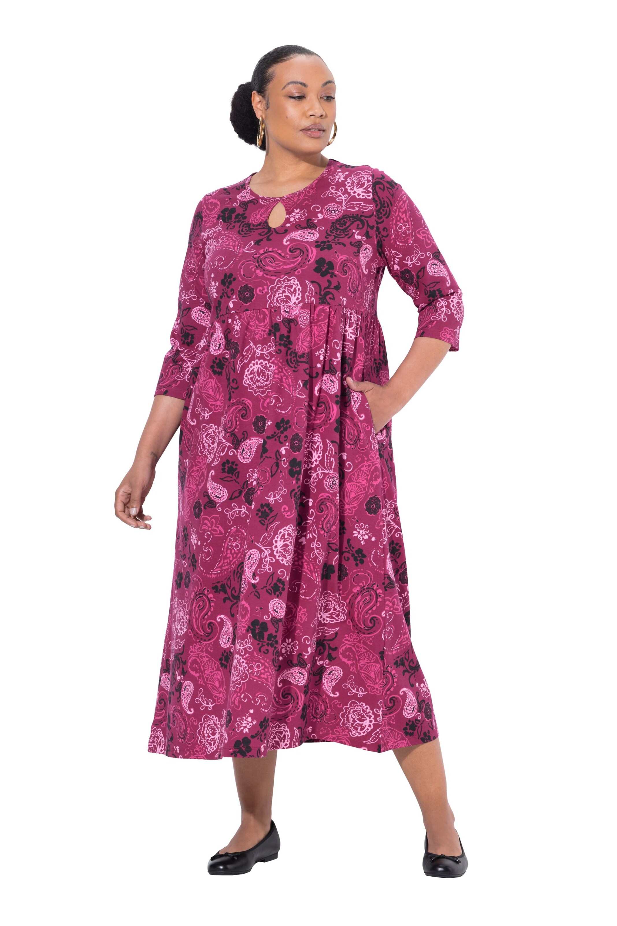 Ulla Popken Jurk in Roze: voorkant