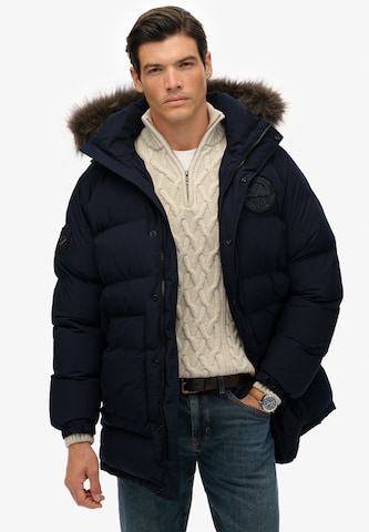Manteau d’hiver 'Everest' Superdry en bleu : devant