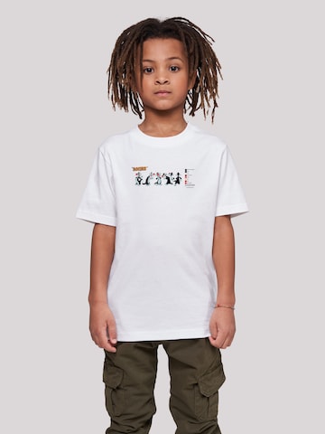 T-Shirt 'Looney Tunes Sylvester Colour Code' F4NT4STIC en blanc : devant