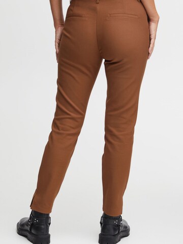PULZ Jeans Slim fit Chino trousers 'Bindy' in Brown