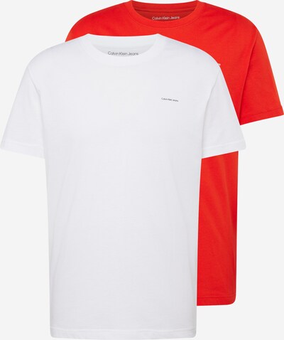 Calvin Klein Jeans T-Shirt en rouge / noir / blanc, Vue avec produit