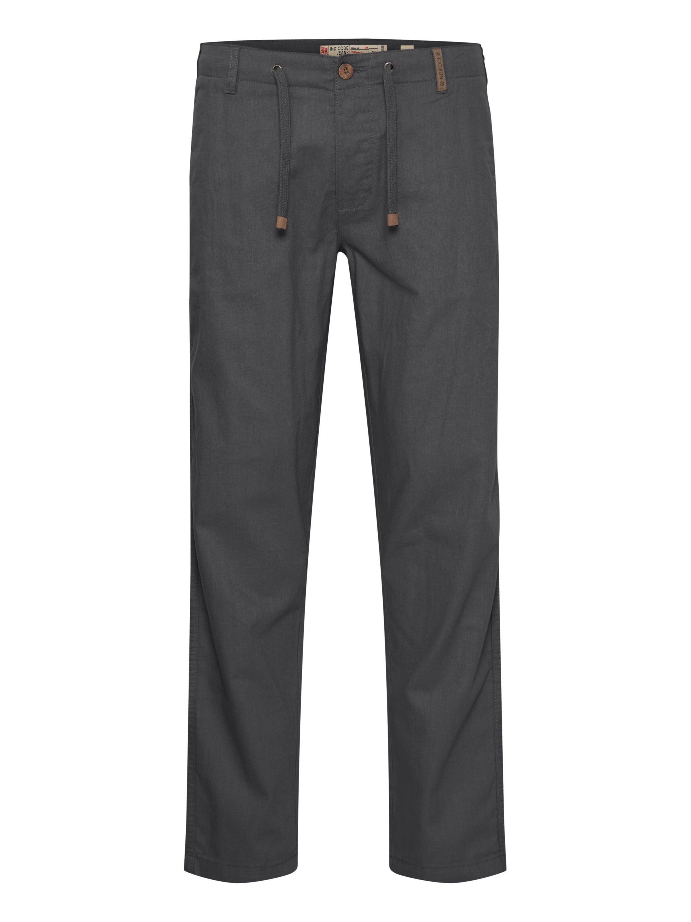 INDICODE JEANS Trousers 'Ives' in Grey: front