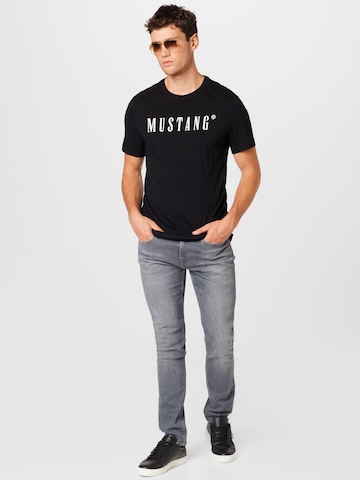 MUSTANG Shirt 'Alex' in Zwart