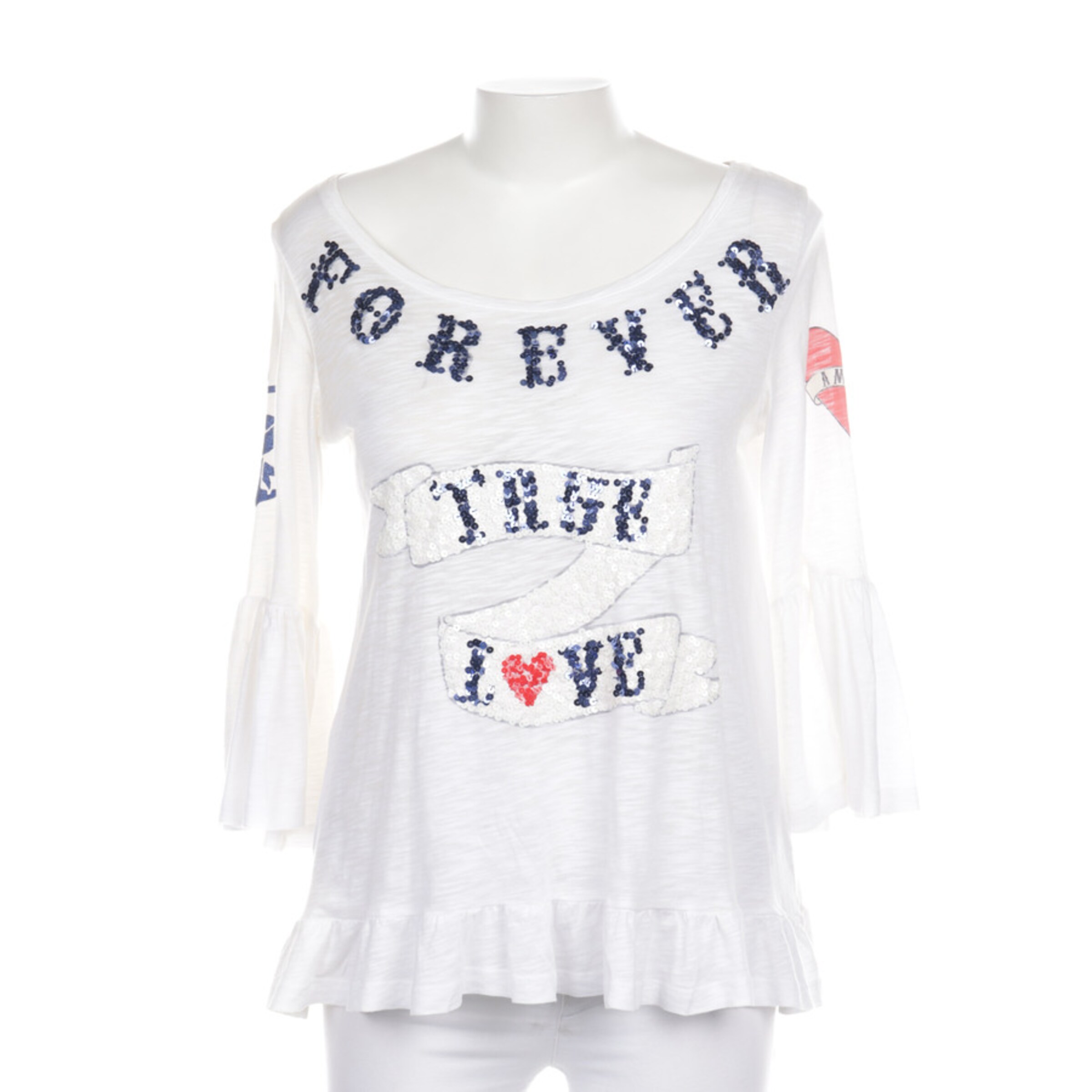 Grace Bluse / Tunika XS in Weiß: Vorderseite