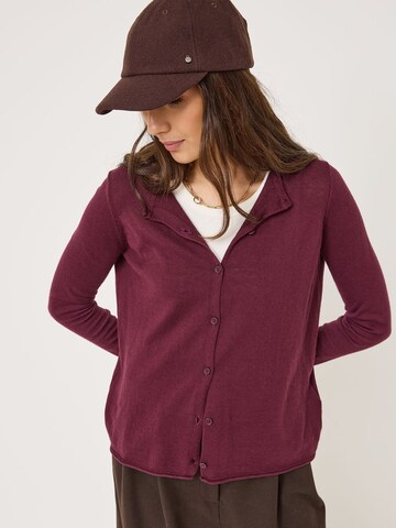 Tamaris Gebreid vest in Lila: voorkant