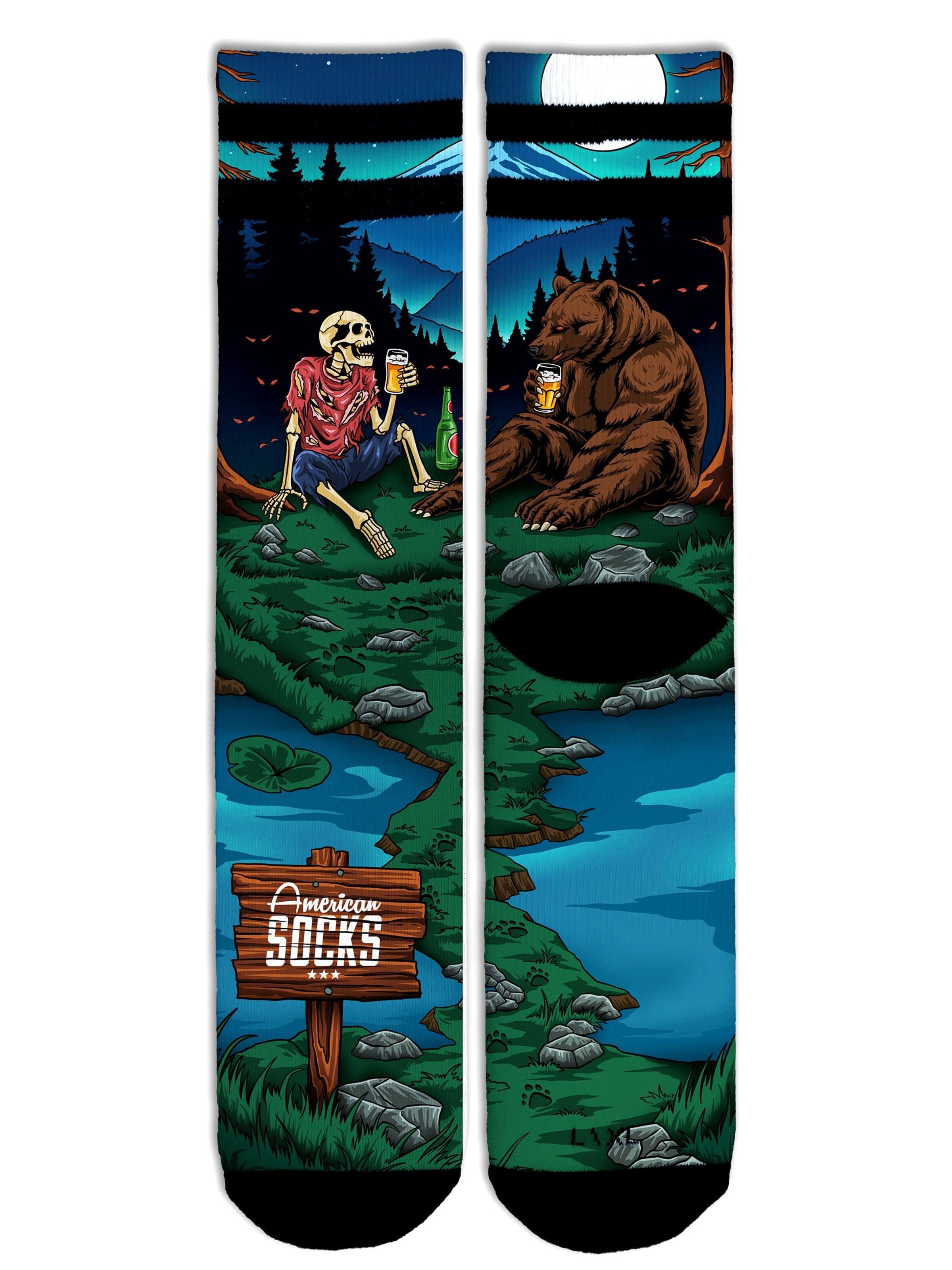 Calzino 'Riverbank Pals' di American Socks in verde