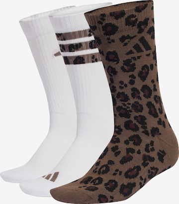 ADIDAS PERFORMANCE Athletic Socks in Brown: front
