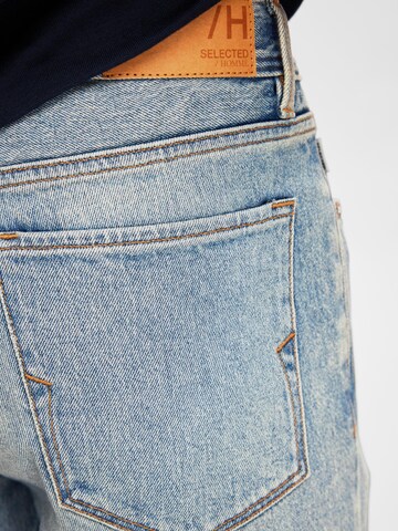 Coupe slim Jean 'LEON' SELECTED HOMME en bleu