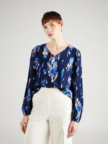 Fransa Blouse 'MERLE' in Blauw: voorkant