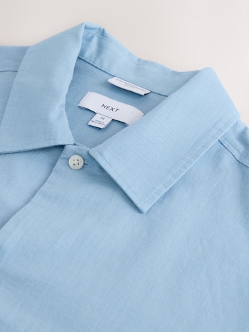 Next Regular fit Button Up Shirt 'Hokusai' in Blue
