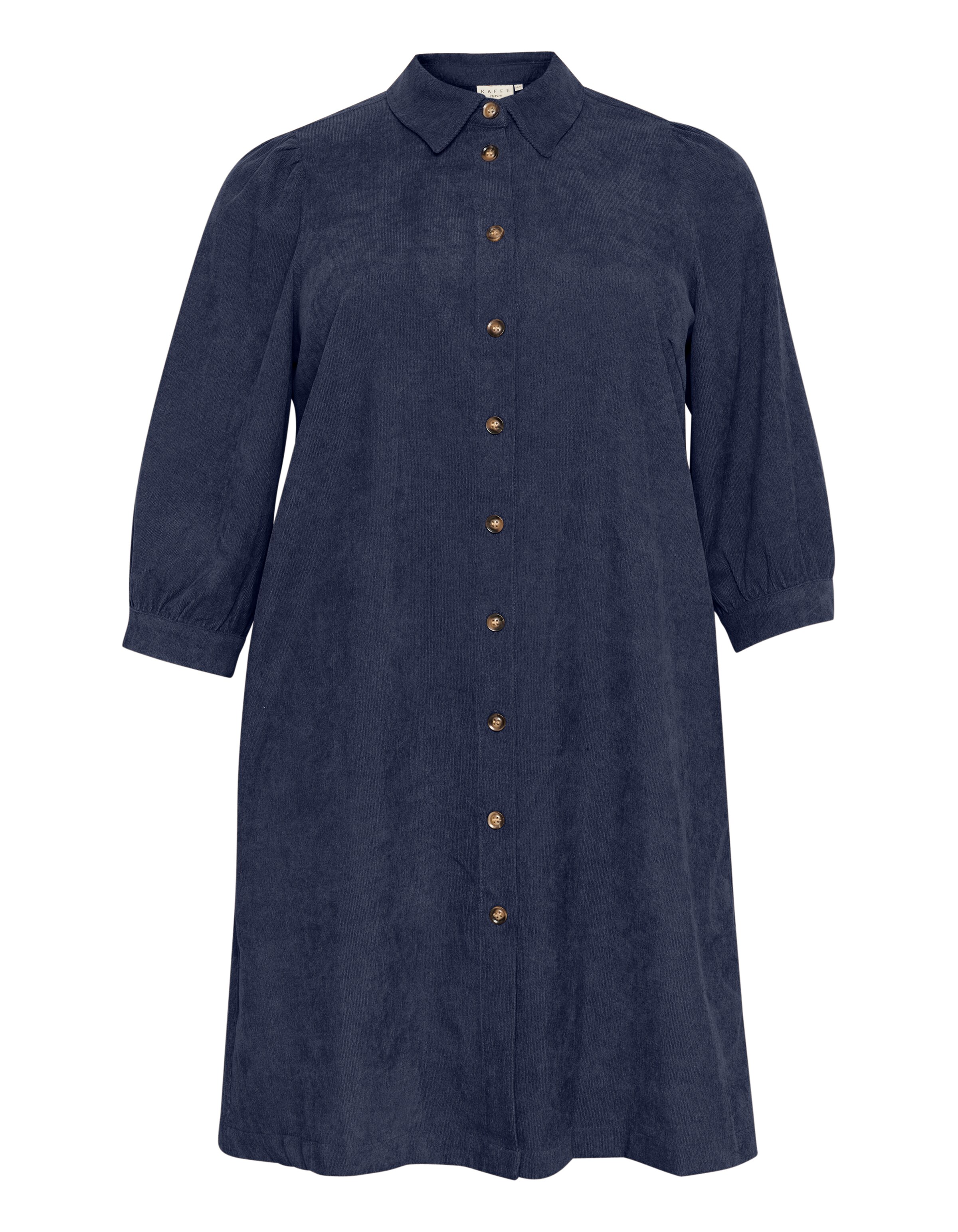 KAFFE CURVE Sukienka koszulowa 'Verana' w kolorze niebieski: przód