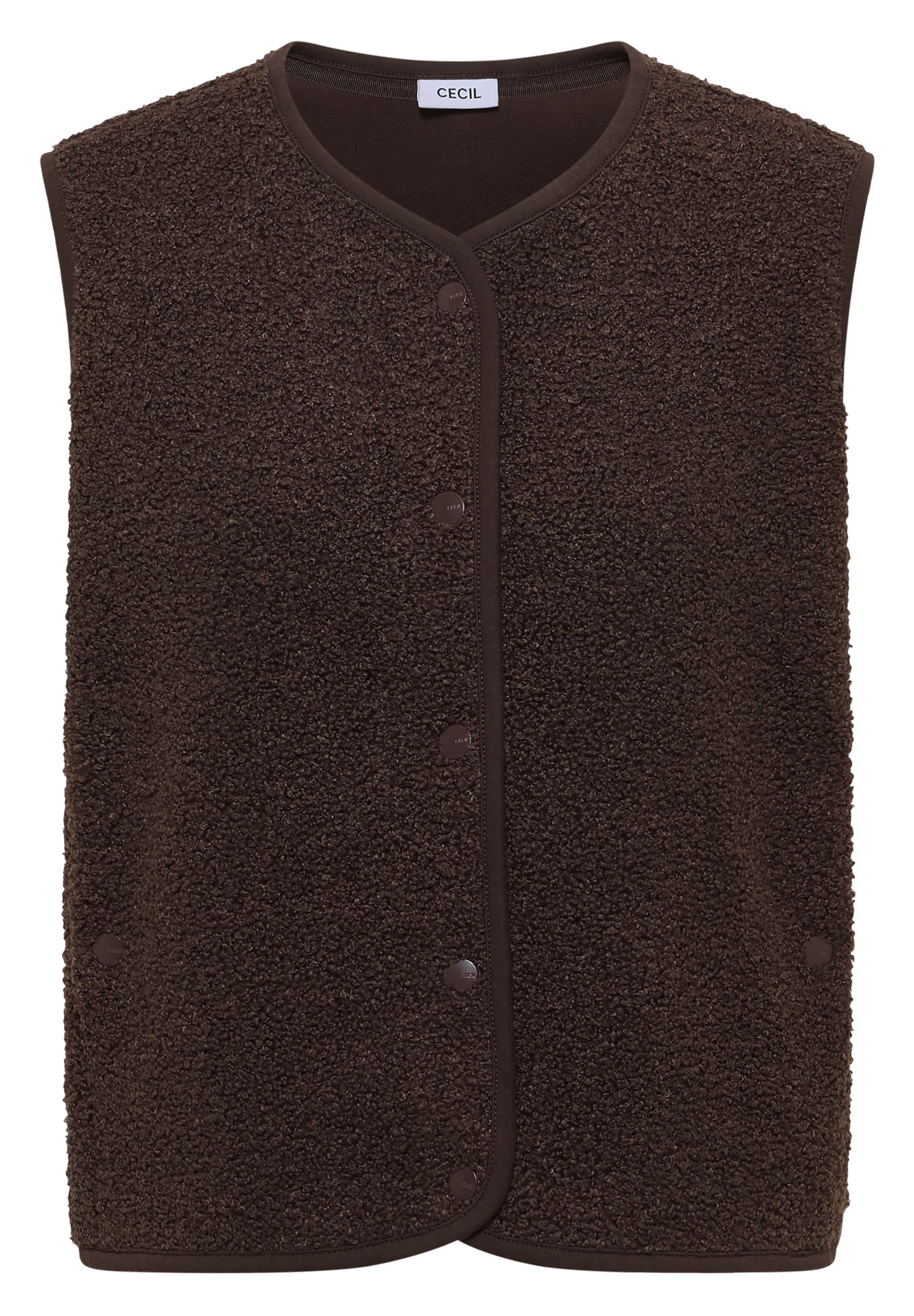 CECIL Vest in Brown: front
