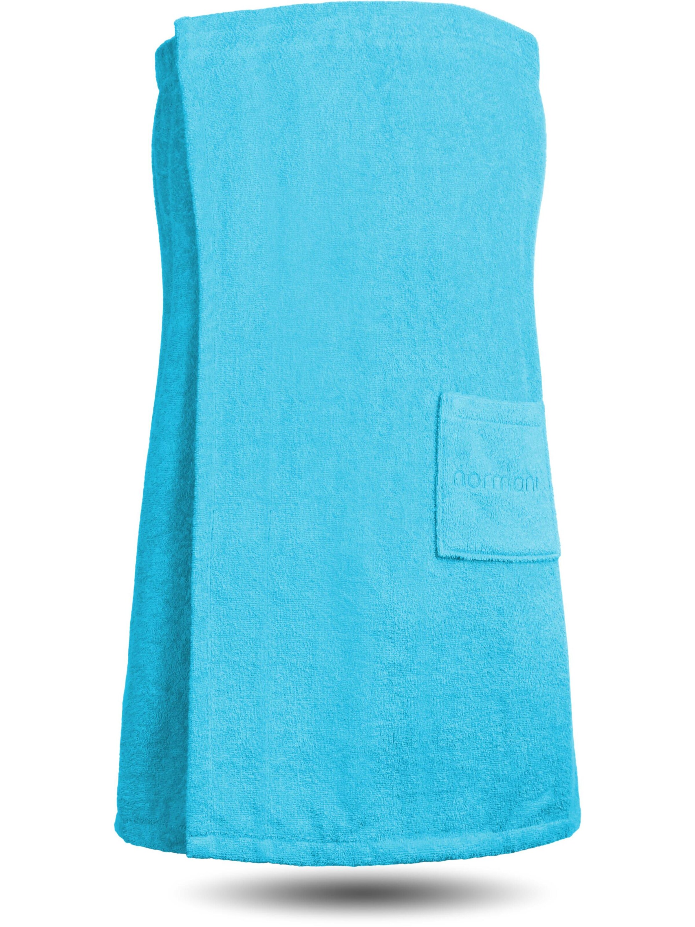 Peignoir court normani en bleu : devant