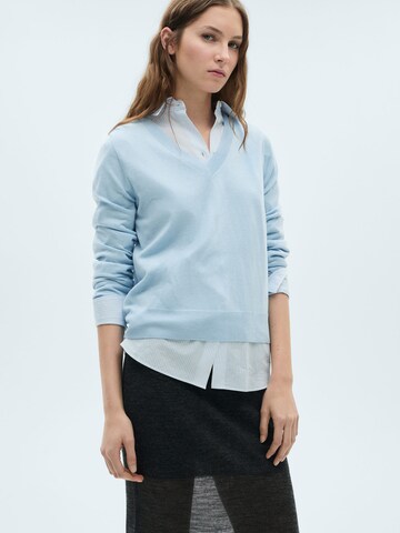 Pull-over 'LUKAV' MANGO en bleu : devant